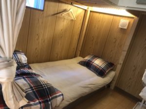 神奈川県三浦半島先端 三崎町にある海に近いゲストハウス　1人用ベッド