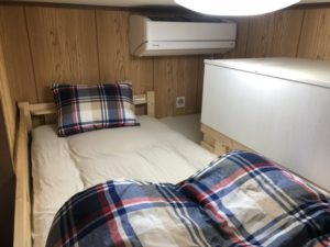 神奈川県三浦半島先端 三崎町にある海に近いゲストハウス　1人用ベッド